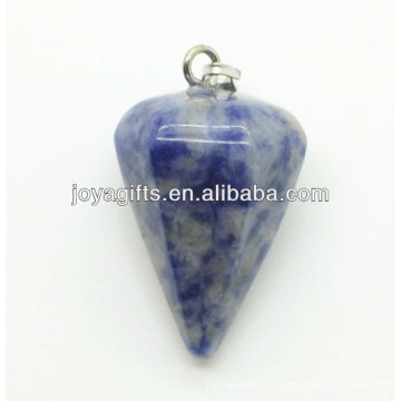 Pendentif en pierres précieuses en forme de cône Side Sodalite 6